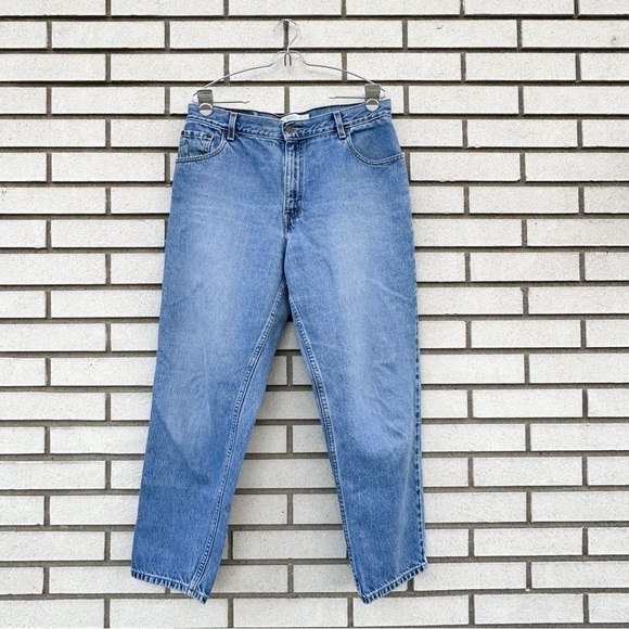 Levi Strauss Signature Relaxed Fit Tapered High Waist Mom Jeans 14 Short - Picture 1 of 9